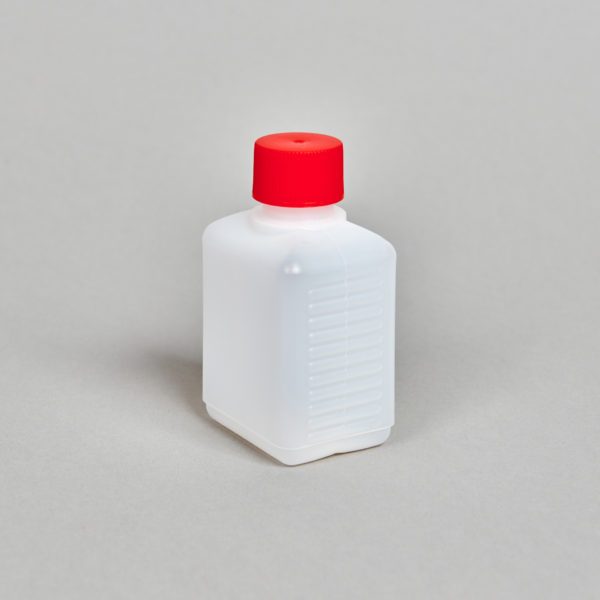 Kunststoff-Flasche, rechteckig, 50 - 250 ml, incl. Verschraubung